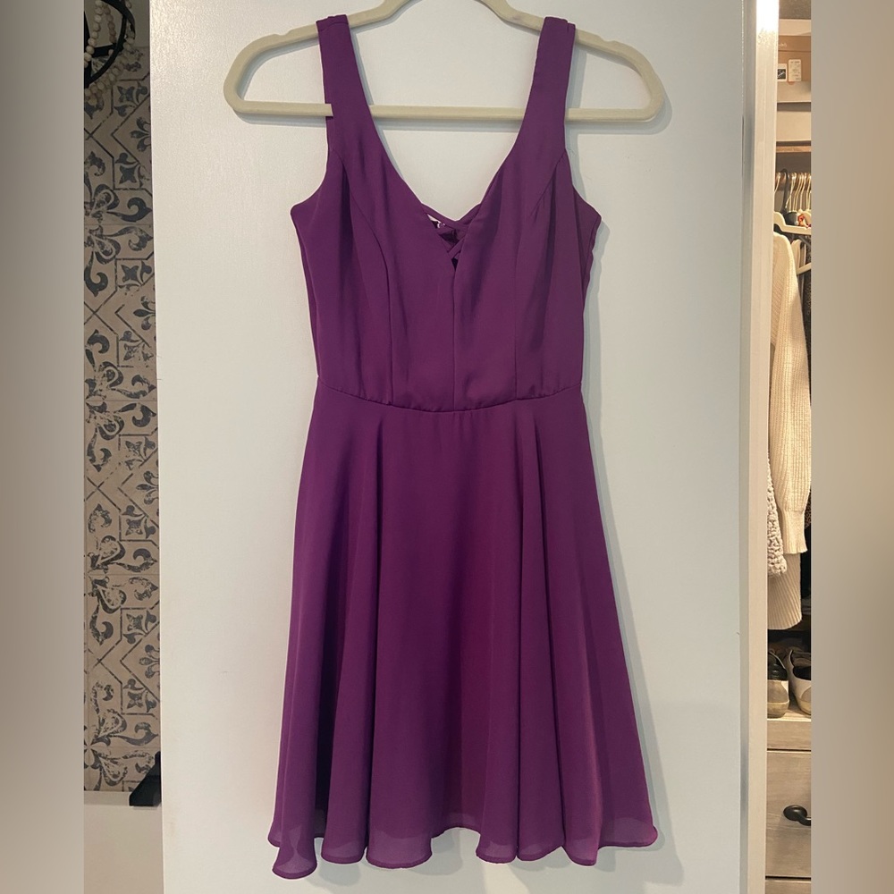 Cute flirty purple skater dress